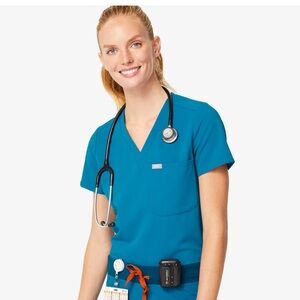 FIGS Alps Blue Catarina Scrub Top